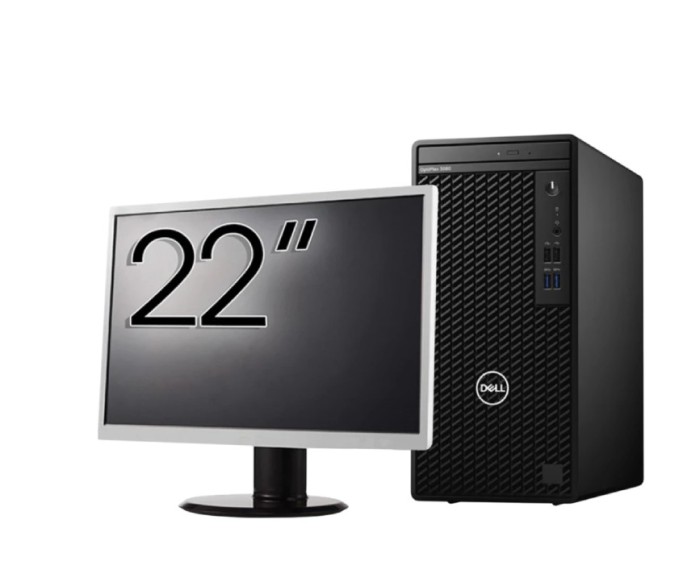 Pachet Calculator Second Hand DELL OptiPlex 3080 Tower, Intel Core i5-10500 3.10 - 4.50GHz, 8GB DDR4, 256GB SSD + Monitor 22 Inch NewTechnology Media
