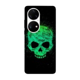 Husa compatibila cu Huawei Nova Y70 model Neon Skull, Silicon, TPU, Viceversa, Transparent, Carcasa