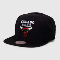 Mitchell&Ness șapcă din amestec de lână Chicago Bulls culoarea negru, cu imprimeu