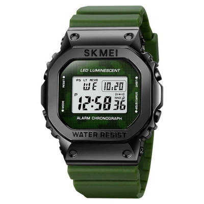 Ceas de barbati Skmei Sport Stil Militar Army Digital Verde foto