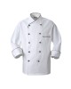 Haina Bucatar Rossini, Alba, Bordura Neagra, Bumbac 100%, Marime L, Uniforma HORECA, Italia
