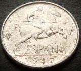 Cumpara ieftin Moneda istorica 5 CENTIMOS - SPANIA, anul 1945 * cod 2788 = LUCIU de BATERE, Europa