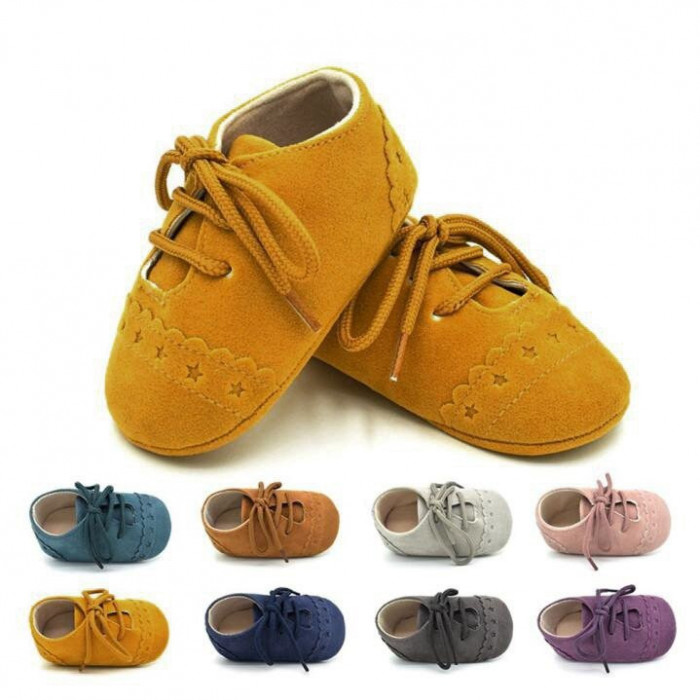 Pantofiori eleganti bebelusi Drool (Marime: 6-12 Luni, Culoare: Mustar)