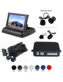 Senzori Parcare Auto cu Camera Video &amp; Display LCD 4.3" Pliabil, 4 Senzori, Avertizare Acustica, Kit Montaj Gri