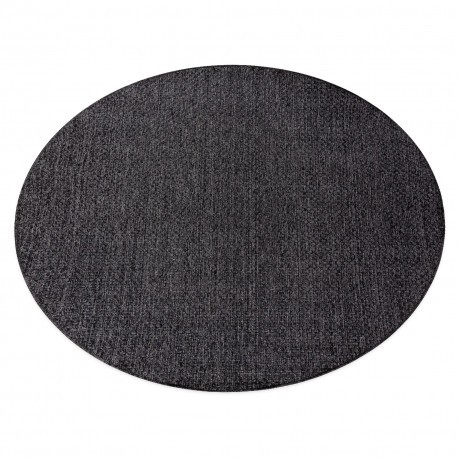 Covor TIMO 6272 cerc sisal exterior negru, cerc 200 cm