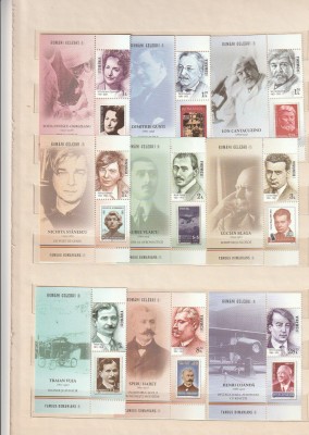 ROMANIA 2018 LP 2198 ROMANI CELEBRI I SERIE CU MANSETA ILUSTRATA MNH NESTAMPILATA foto