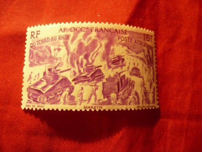 Timbru Africa Occ.Franceza 1946 , 15 franci foto