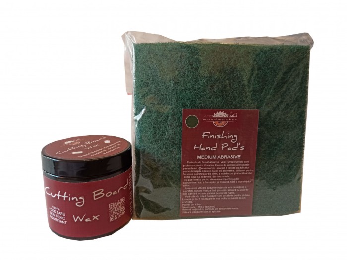 Prep&#039;N&#039;Shine-Cutting Board Wax &amp; Hand Pad&rsquo;s Medium Abrasive, verde, 200 ml