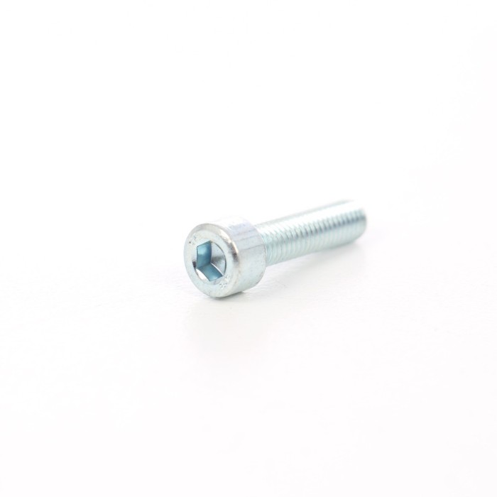 Surub cu cap cilindric, cu locas hexagonal, otel, zincat alb, DIN 912-8.8, SW 4, M5 x 16 mm