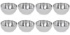 Set boluri, 8 piese, 500 ml, Metal, Argintiu
