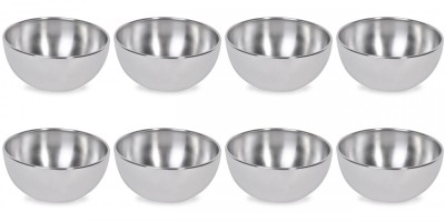 Set boluri, 8 piese, 500 ml, Metal, Argintiu foto