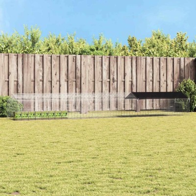 vidaXL Custodie pentru iepuri Argintiu 400 x 78 x 78 cm 42019239 foto