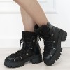 Ghete negre imblanite 9655 115, 36 - 41, Negru