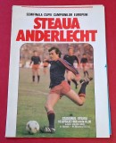 Program oficial meci fotbal STEAUA BUCURESTI - ANDERLECHT (Semifinala Cupei Campionilor Europeni 16.04.1986)