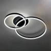 Lustra LED cu telecomanda ELISABETH 71W, 2 Cercuri, lumina Rece/Calda/Neutra, Dimabila, Negru ModernLight Concept, Alessandro DESIGN