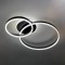 Lustra LED cu telecomanda ELISABETH 71W, 2 Cercuri, lumina Rece/Calda/Neutra, Dimabila, Negru ModernLight Concept