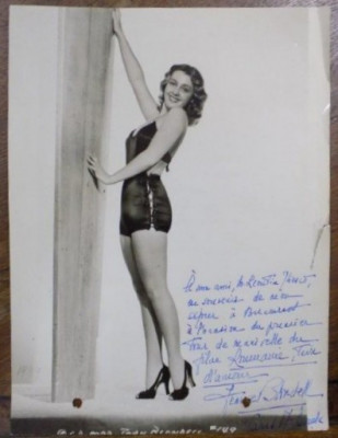 Joan Blondell, fotografie cu dedicatia actritei foto
