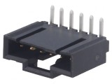 Soclu cablu-placă 2,54mm 6 pini aurit THT