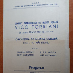 program 1959- oficiul de spectacole si turnee artistice-muzica usoara