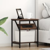 vidaXL Noptiere 2 pcs Stejar brun 38 x 30 x 48 cm Lemn compozit