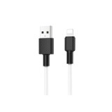 Hoco Carbon X29 cablu de date USB la IPHONE Lightning-Lungime 1 Metru-Culoare Alb