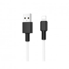 Hoco Carbon X29 cablu de date USB la IPHONE Lightning-Lungime 1 Metru-Culoare Alb