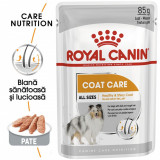 Cumpara ieftin Royal Canin Coat Care Adult hrana umeda caine, blana sanatoasa si lucioasa (pate), 85 g