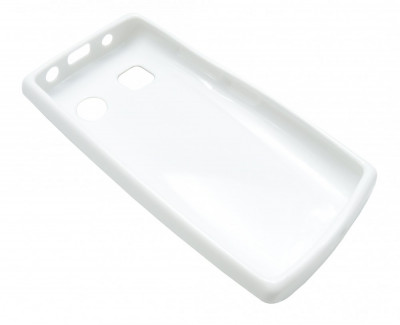Husa silicon alb lucios pentru Nokia 500 foto