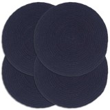 Cumpara ieftin Naproane, 4 buc., bleumarin, 38 cm, rotund, simplu, bumbac