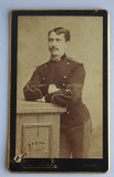 CDV Atelier Romania Bucuresti Bucuresci Bucarest Franz Mandy barbat in uniforma militar