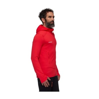 Jachetă de fleece MAMMUT Taiss Light ML Hooded mammut red XXL foto