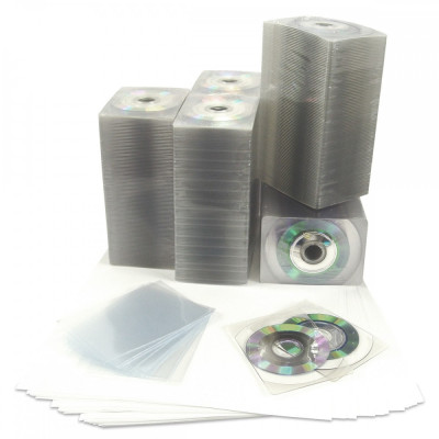 Mini CD-R Inkjet printabil cu plic, 24X, 40 MB, Business Card CD set 100 buc foto