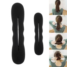 Set Accesorii Coc, 2 Buca?i, Bun Roller, Dimensiuni 13cm ?i 22cm, Culoare Negru foto