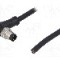 Conector M8, 3 pini, clasa etanseitate IP65, IP67, DEGSON ELECTRONICS - PM-M8A-03P-MM-SR7A01-00A(H)