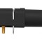 Soclu Banană 4mm 24A 1kV Negru Aurit PCB Poliamidă