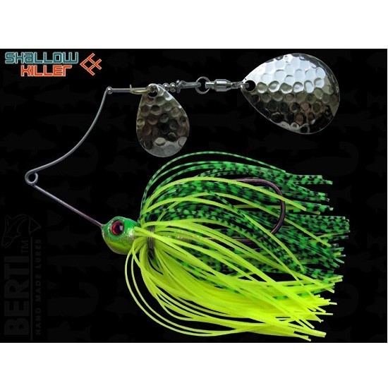 Spinnerbait Bertilure Cu Doua Palete SHALLOW KILLER COLORADO Model COLORADO Culoare CHARTREUSE-LIME TIGER 1