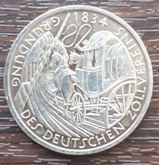(M2508) MONEDA GERMANIA - 5 MARK 1984, LIT. D, 150 ANI VAMA GERMANA