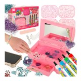 Set creativ de margele si pandative pentru confectionarea de bijuterii, cu Cutie magica UV