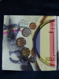 Set Monede Belgia: Franci 1996-1999 + Euro 2002, 13 Monede UNC, Tiraj 20.000