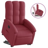 Cumpara ieftin Fotoliu rabatabil cu ridicare, rosu vin, material textil