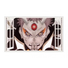 Sticker decorativ, fereastra 3D, Naruto, 85 cm, 1053STK