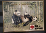PC421 - Coreea de Nord 1991 Expozitia PHILANIPPON/ Panda, colita stampilata, Stampilat
