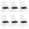 Perne de scaun, 6 buc., negru, 50x50x7 cm, textil oxford GartenMobel Dekor, vidaXL