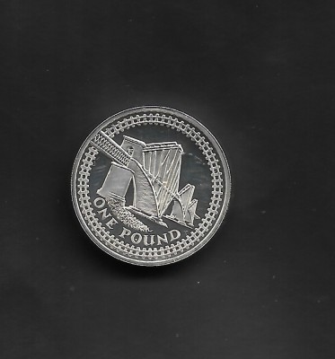 Marea Britanie - 2004 FORTH RAIL BRIDGE - 1 Pound Piedfort Silver Proof Coin foto