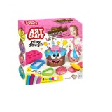 Set 4 tuburi de plastilina preparare tort, 6 forme, Multicolor, AKS6572, Oem