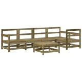 Cumpara ieftin Set mobilier relaxare de gradina, 6 piese, lemn de pin tratat