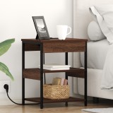vidaXL Dulap de noapte Stejar brun 41 x 31 x 51 cm Lemn compozit