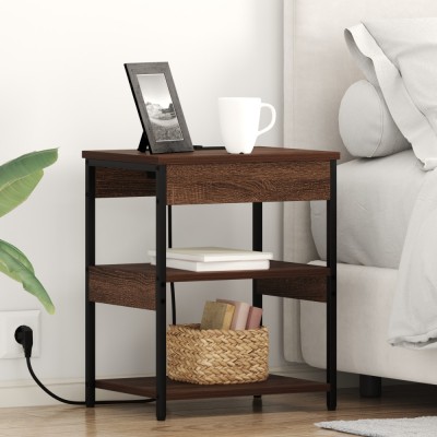vidaXL Dulap de noapte Stejar brun 41 x 31 x 51 cm Lemn compozit foto