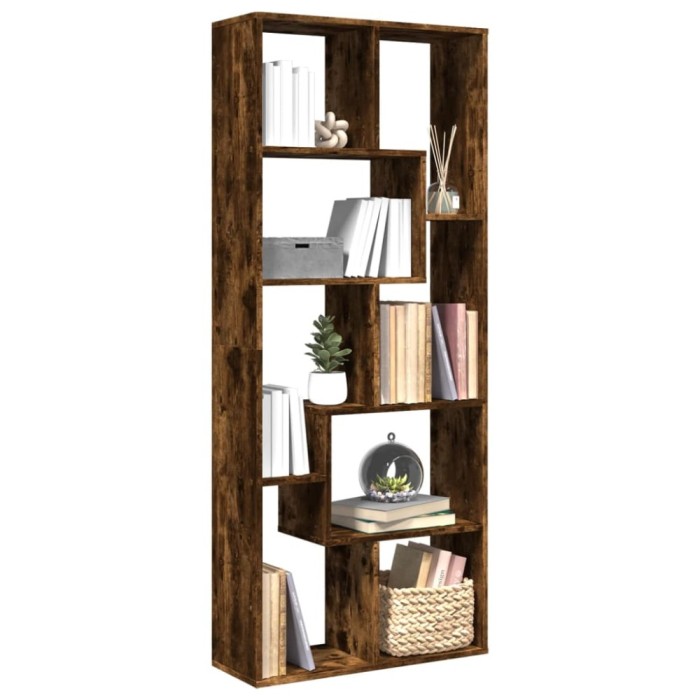 vidaXL Bibliotecă/separator cameră stejar fumuriu 67x25x161,5 cm lemn 858079