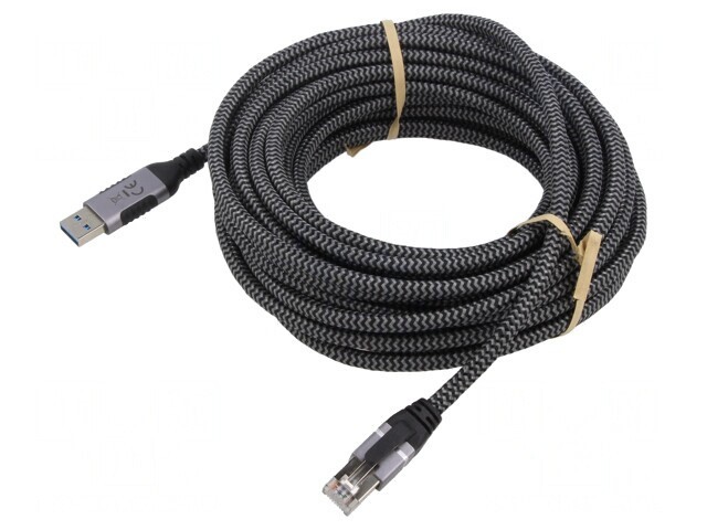 Cablu USB 3.0 RJ45 5m Negru/Gri